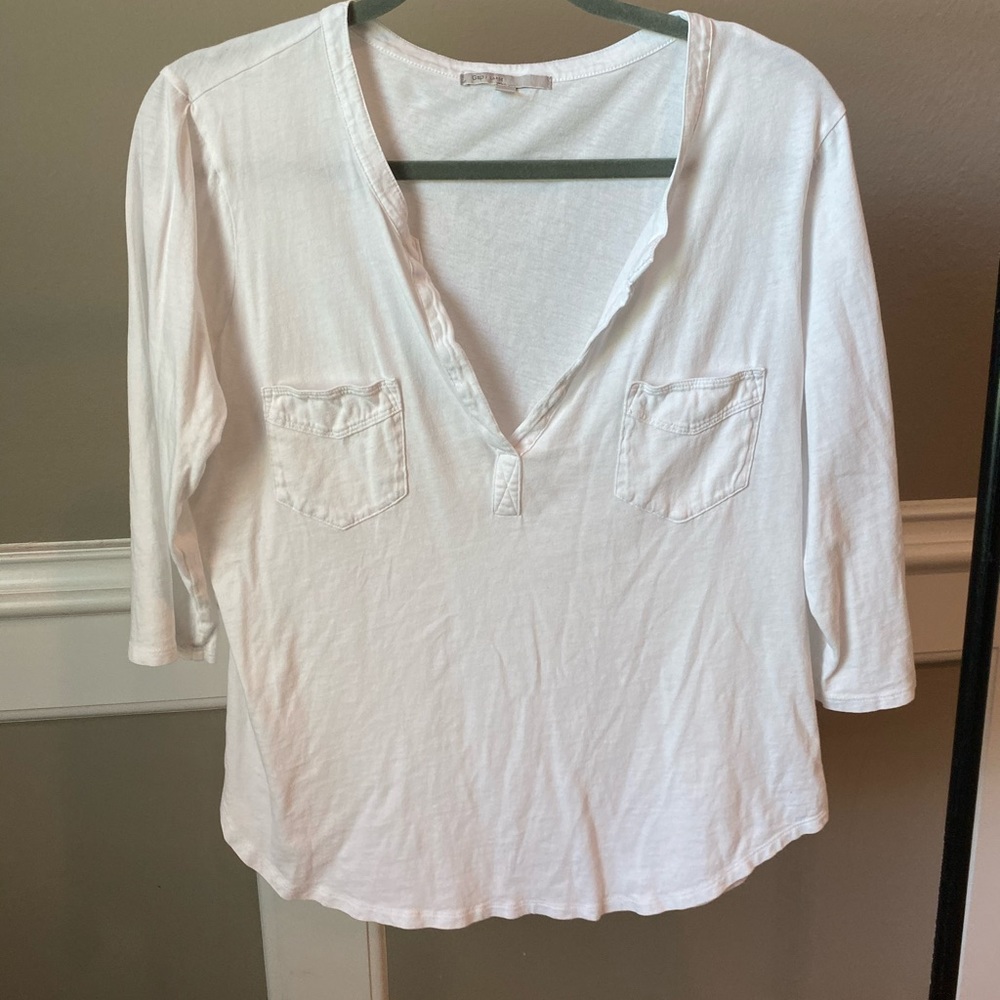 Gap. Three quarter sleeve white top